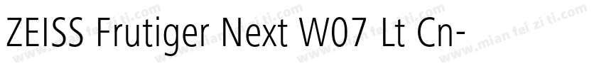 ZEISS Frutiger Next W07 Lt Cn字体转换